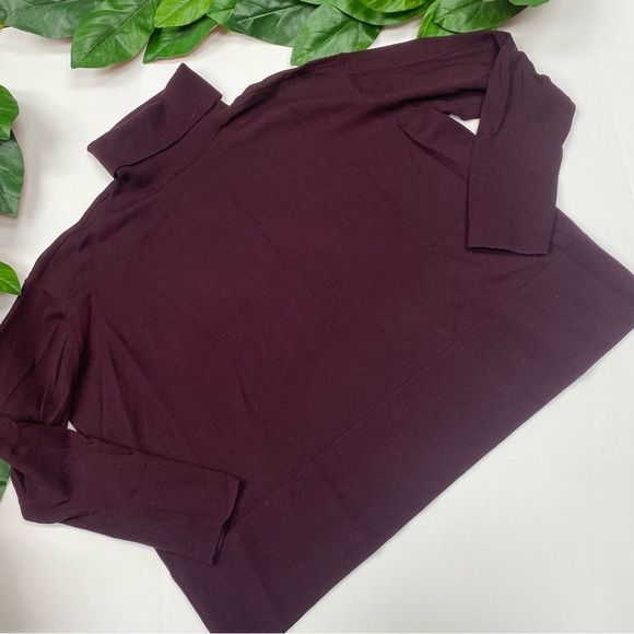 Everlane Sweaters - Everlane Plum Wool Turtleneck Sweater Size Large
